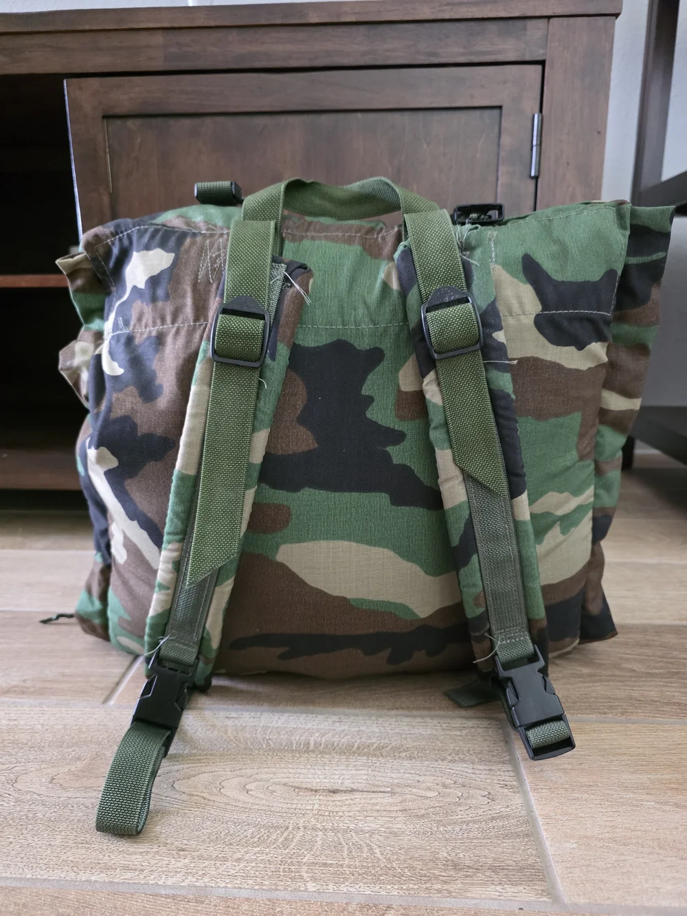Military-Style Camouflage Rucksack Pack - Green Combat Patrol Pack